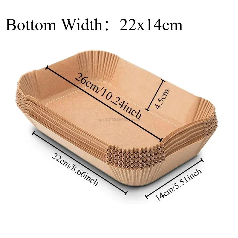 Antihaft-Papierformen Heißluftfritteuse