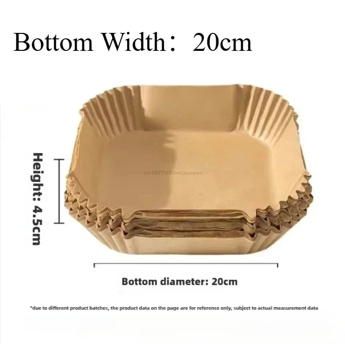 Antihaft-Papierformen Heißluftfritteuse