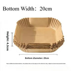 Antihaft-Papierformen Heißluftfritteuse