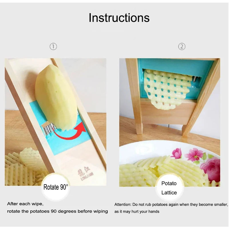 Pommes-Schneider mit Holzgriff