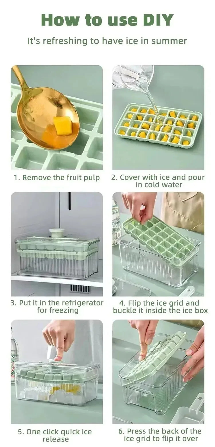 Eiswürfelform mit Behälter